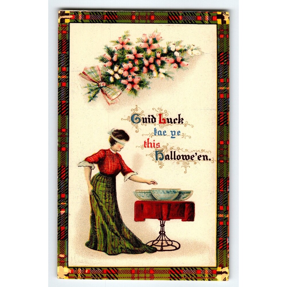 Vintage 1907-1915 Halloween Lithograph Postcard Gottschalk, Dreyfuss & Davis